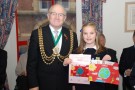 Ellie Cooke from Aberdour School with Mayor of Reigate & Banstead, Cllr Stead