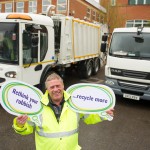 New recycling vehicles outside Reigate Town Hall